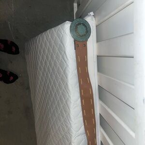 Brown Leather Belt with Decorative Buckle